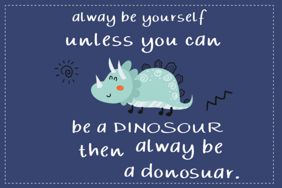 Kid Dinosaur Font PNG with transparent background - Preview 5
