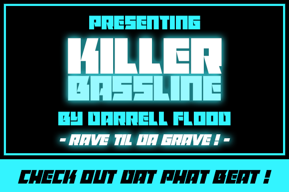 Killer Bassline Font PNG with transparent background - Preview 1