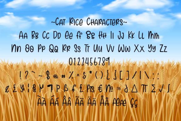 Cat Rice Font - Preview 3