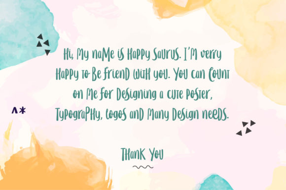 Happy Saurus Font - Preview 1