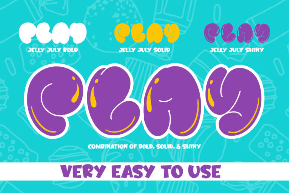 Jelly July Font PNG with transparent background - Preview 1