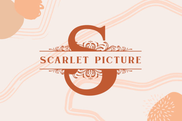 Mellica Monogram Font PNG with transparent background - Preview 1