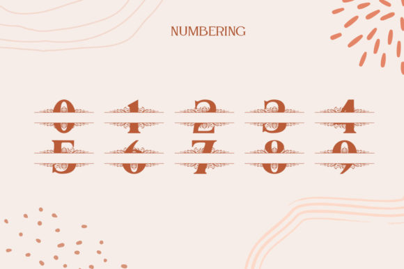 Mellica Monogram Font PNG with transparent background - Preview 5