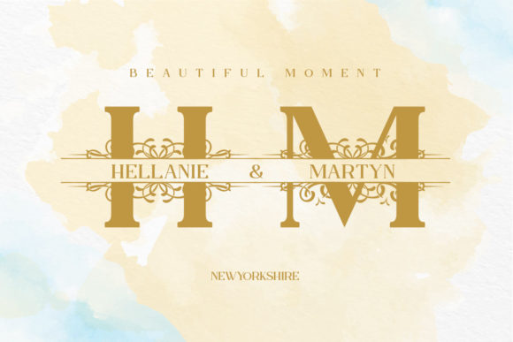 Nayla Monogram Font PNG with transparent background - Preview 2