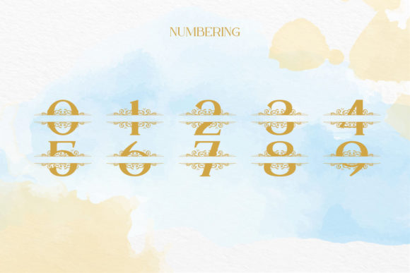 Nayla Monogram Font PNG with transparent background - Preview 5
