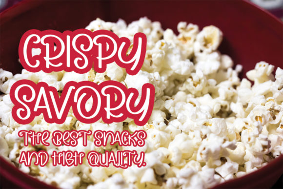 Pop Corn Font PNG with transparent background - Preview 3