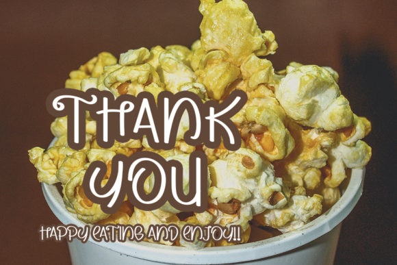 Pop Corn Font PNG with transparent background - Preview 4