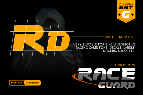 Race Guard Font PNG with transparent background - Preview 1