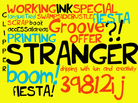 Retro Hobo Font PNG with transparent background - Preview 1