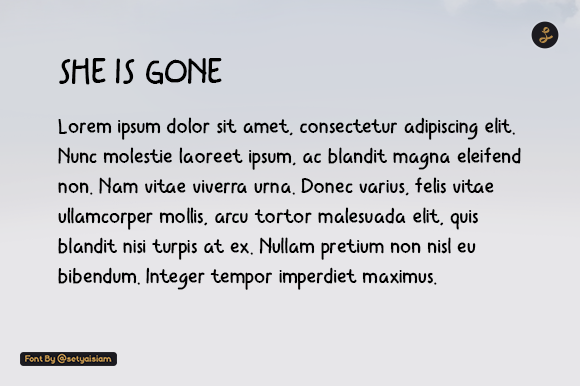 She is Gone Font PNG with transparent background - Preview 3