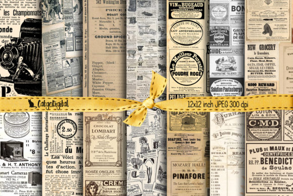 Vintage Newspapers Digital Paper Texture