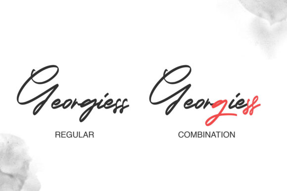 Georgiess Signature Font PNG with transparent background - Preview 1