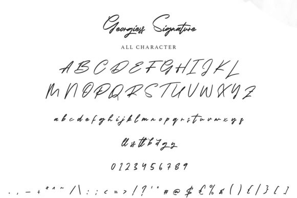 Georgiess Signature Font PNG with transparent background - Preview 5