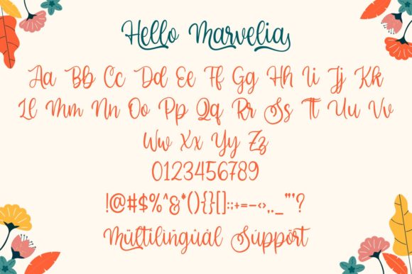 Hello Marvelia Font - Preview 6