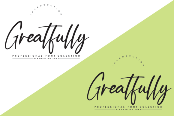 Greatfully Font PNG with transparent background - Preview 1