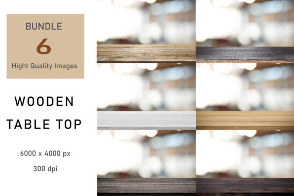 6 Mock Up Empty Wooden Table Graphic Backgrounds By iJStudio