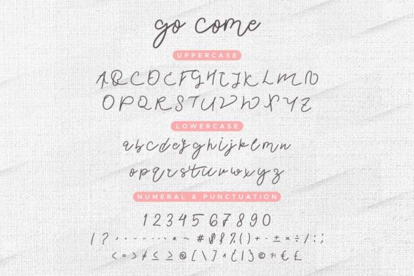 Go Come Font PNG with transparent background - Preview 4