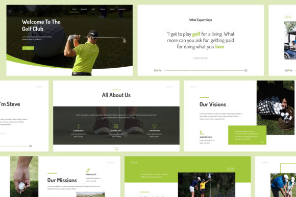 Preview of Golfie Golf Powerpoint Presentation sports presentation template
