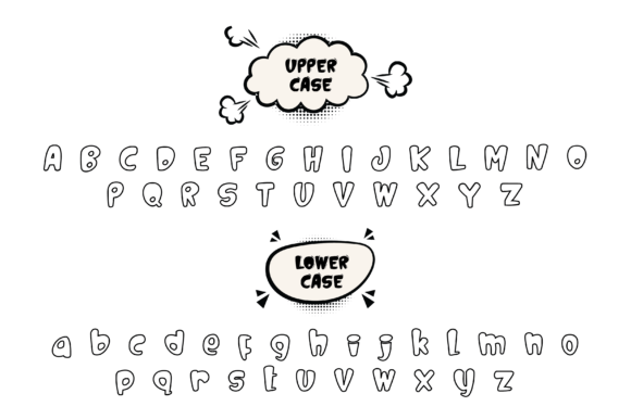 Manga Stroke Font PNG with transparent background - Preview 2