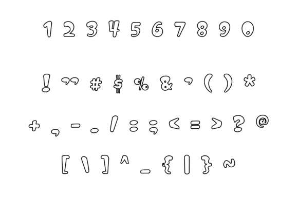 Manga Stroke Font PNG with transparent background - Preview 3