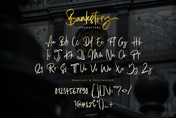 Bankstory Font PNG with transparent background - Preview 1