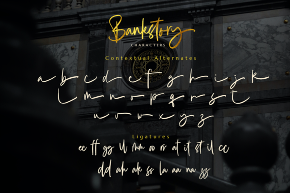 Bankstory Font PNG with transparent background - Preview 2