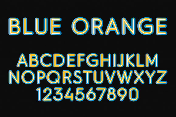 Blue Orange Font - Preview 1