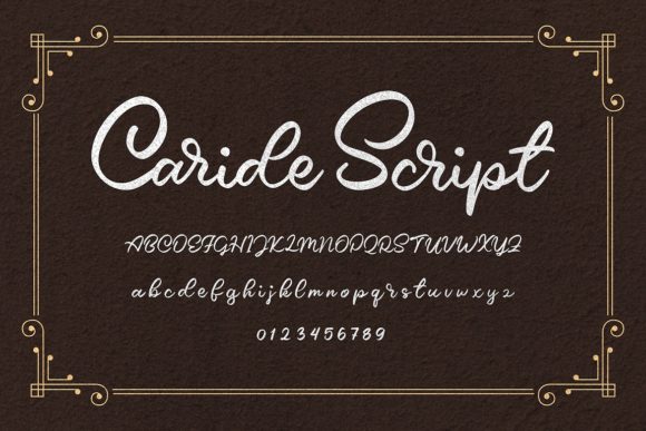 Caride Font PNG with transparent background - Preview 1
