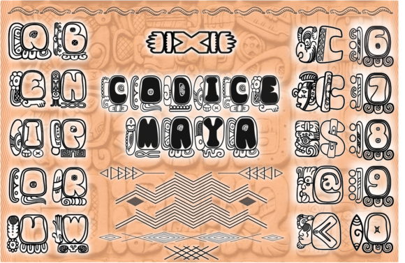 Codice Maya Font - Preview 1