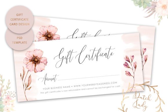 Gift Certificate Template Single Side #1