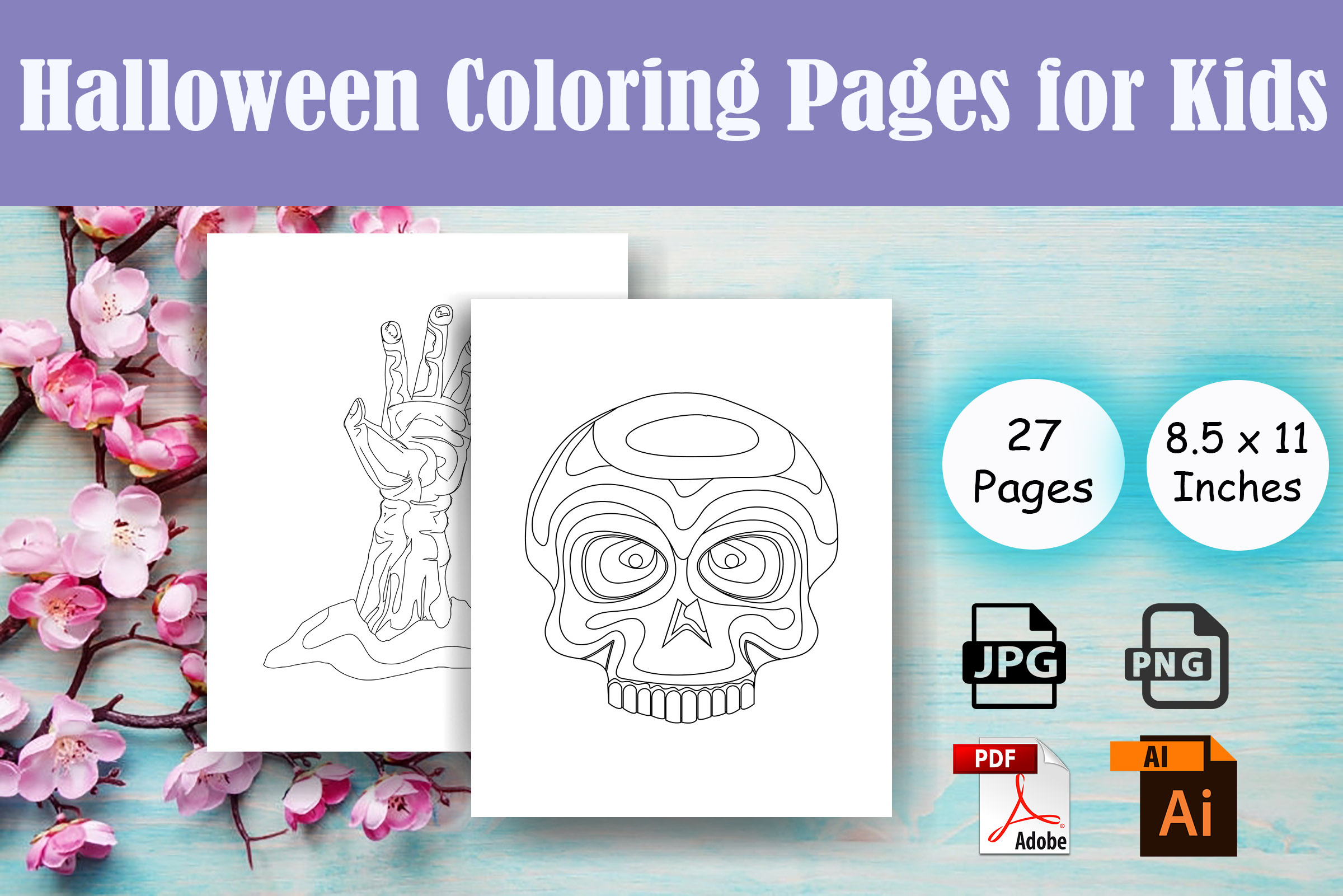 Halloween Coloring Pages for Kids - KDP Graphic by Sei Ripan · Creative ...