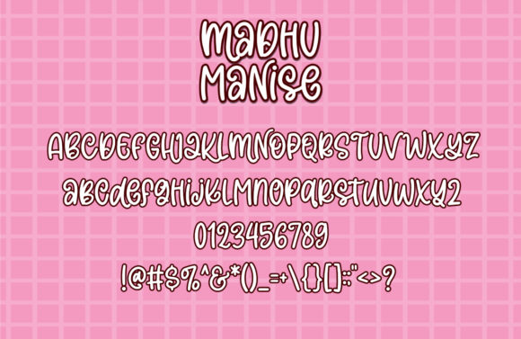Madhu Manise Font PNG with transparent background - Preview 2