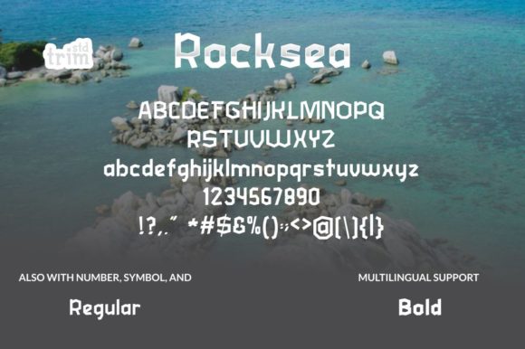 Rocksea Font PNG with transparent background - Preview 3
