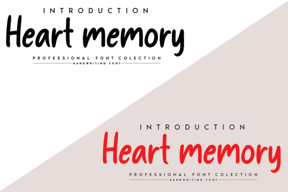 Heart Memory Font PNG with transparent background - Preview 1