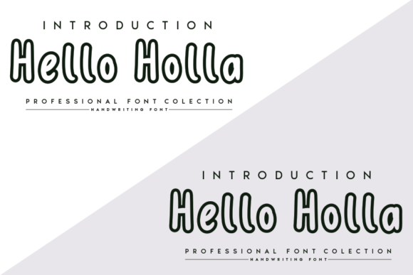 Hello Holla Font PNG with transparent background - Preview 1