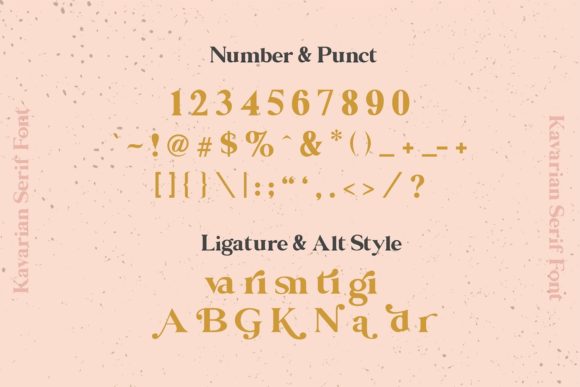 Kavarian Font PNG with transparent background - Preview 2