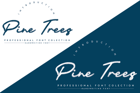 Pine Trees Font PNG with transparent background - Preview 1
