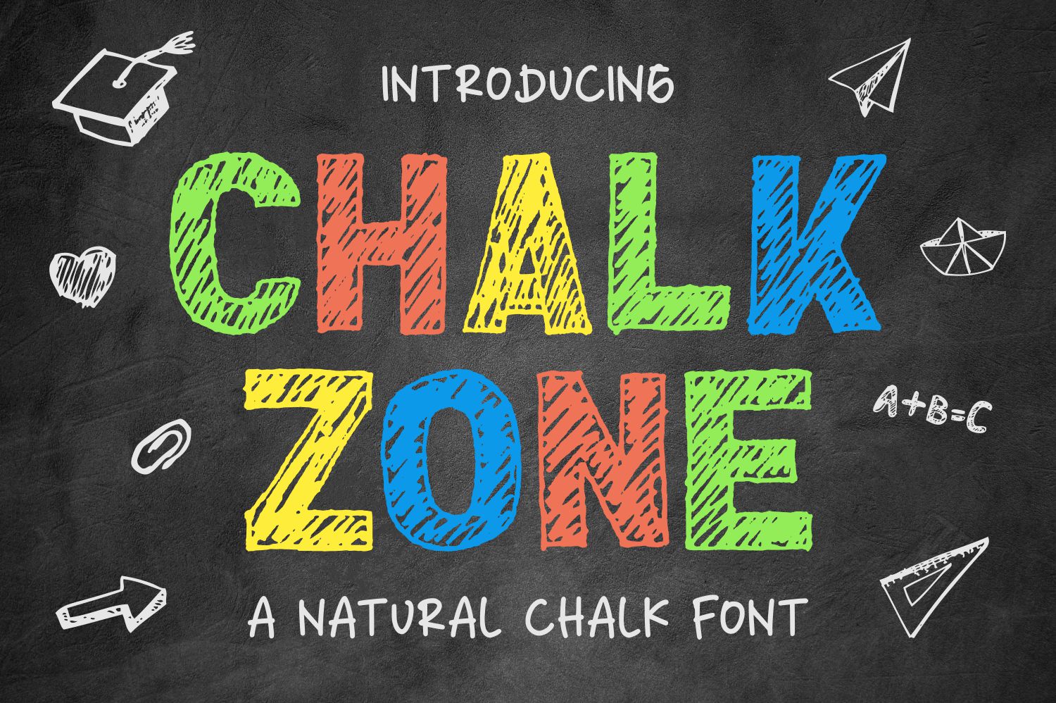 Chalk Zone preview, bold chalk display style