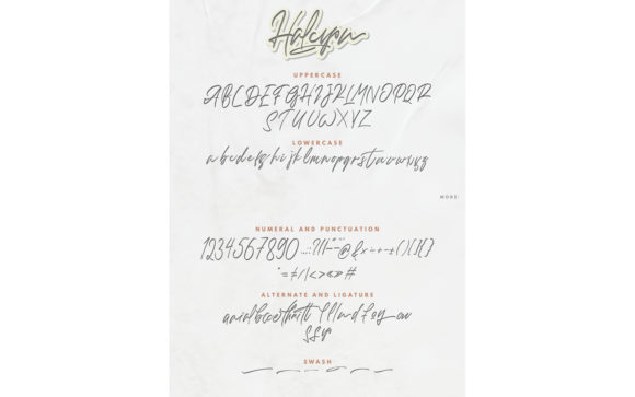 Halcyon Font PNG with transparent background - Preview 4