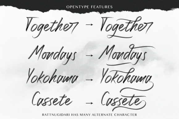 Rattnugidari Font PNG with transparent background - Preview 2