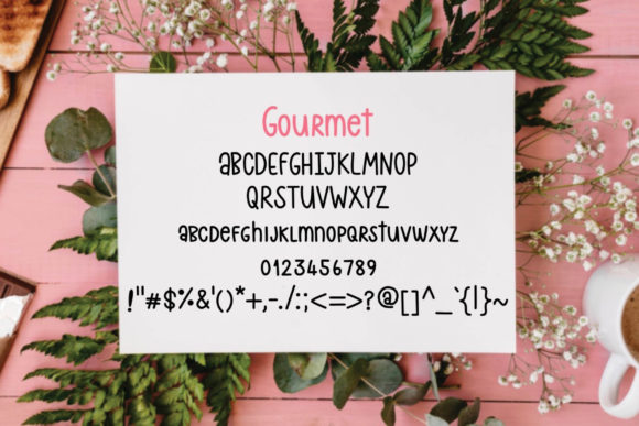 Gourmet Font PNG with transparent background - Preview 3