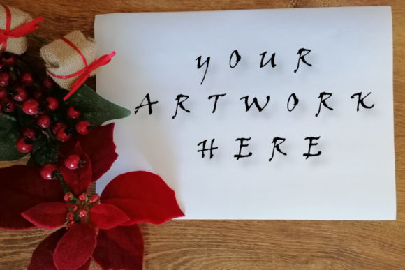 Mockups Paper Sheet Christmas Decor Graphic Christmas & New Year By MockupsStudio
