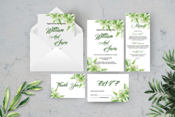 Wedding Invitation Template Set