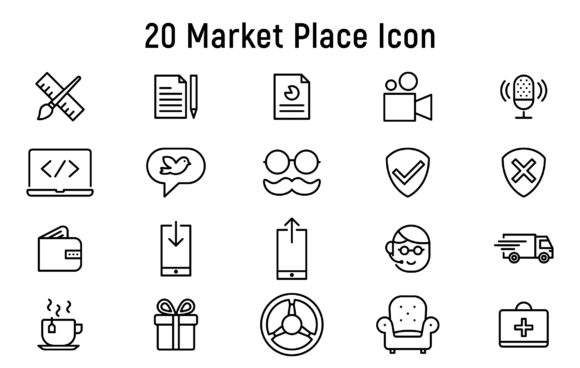 16 Business Icon Set Graphic by captoro · Creative Fabrica