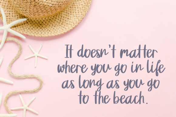 Chilling on the Beach Font PNG with transparent background - Preview 1