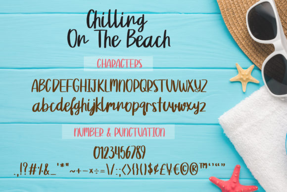 Chilling on the Beach Font PNG with transparent background - Preview 5