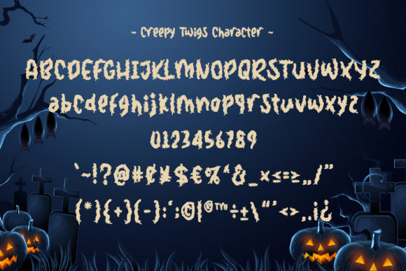Creepy Twigs Font - Preview 6