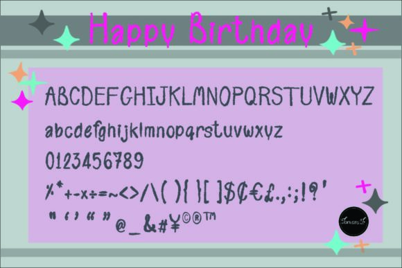 Happy Birthday Font - Preview 5