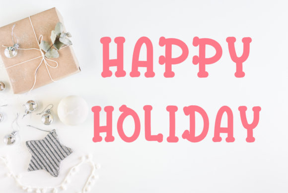 Holiday Font PNG with transparent background - Preview 1