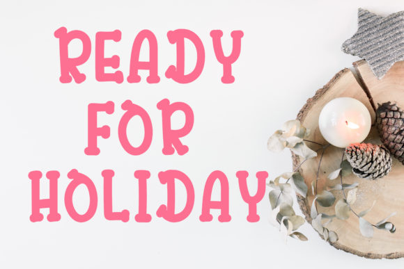 Holiday Font PNG with transparent background - Preview 2